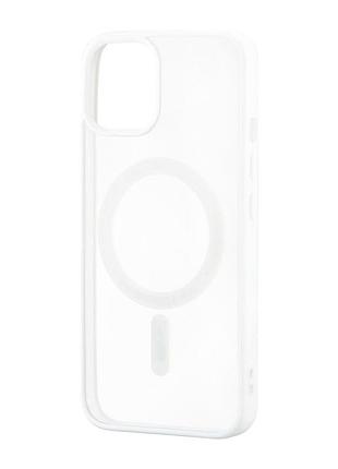Чехол color edge with magsafe силикон противоударный для iphone 14 белый