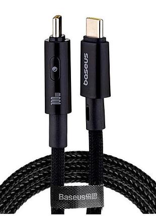 Кабель baseus usb-c 100w текстильне обплетення для швидкого заряджання 2 м білий