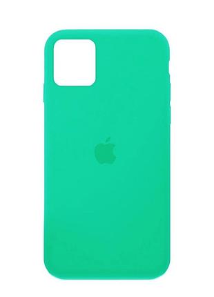 Чехол силиконовый противоударный для iphone 11 pro max мятный silicone case full cover