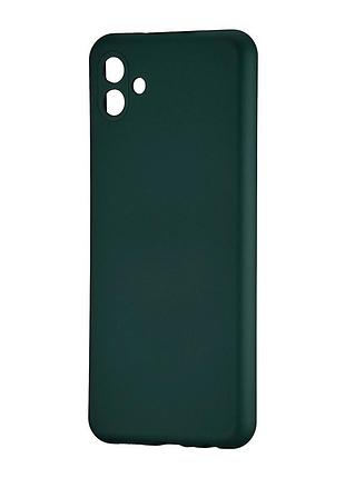 Чехол tpu защита камеры для samsung a04 противоударный темно-зеленый