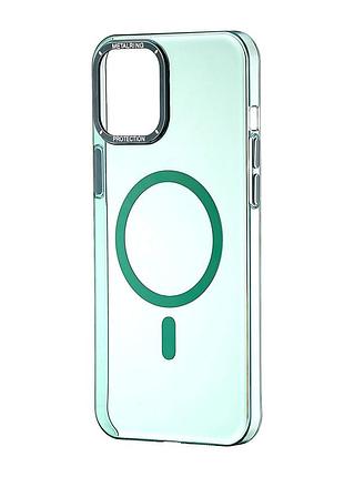 Чохол tpu з magsafe протиударний для iphone 12 pro max зелений