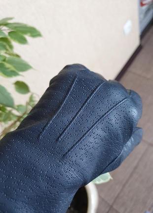 Якісні шкіряні рукавички river island, 100% натуральна шкіра2 фото