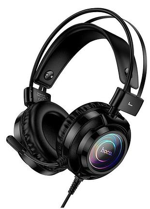 Наушники hoco w110 gaming black 3.5 мм usb противоударные для игр
