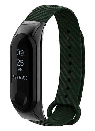 Ремешок tpu противоударный для mi band 7 темно-зеленый