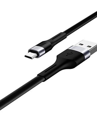 Кабель hoco x34 micro usb 2.4a для зарядки и передачи данных черный 1м