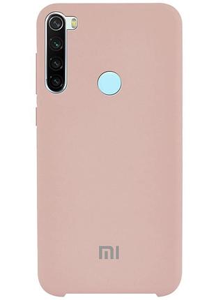 Чехол silicone case для xiaomi redmi note 8 (01) pink sand розовый