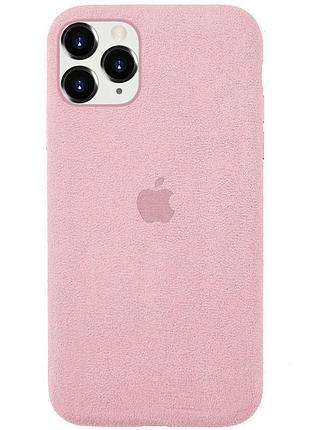Чохол alcanta алькантара для iphone 11 pro max (03) pink рожевий