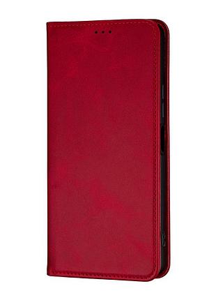 Чехол книжка кожзам противоударный для redmi a3 темно-красный