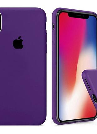 Чехол silicone full case для iphone xs max purple фиолетовый