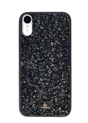 Чехол diamond the bling world case для iphone xr (05) black stone черный камень