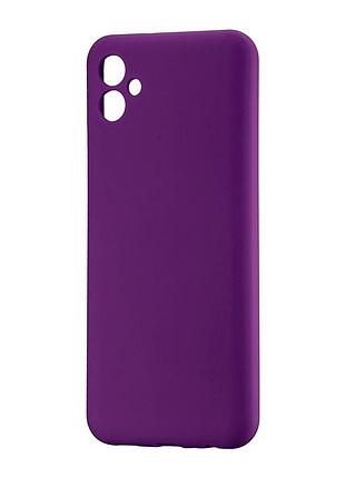 Чехол силиконовый противоударный для samsung a04e/m04/f04 фиолетовый