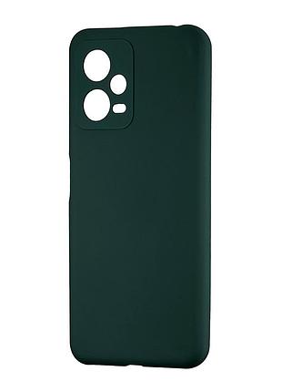Чехол силиконовый противоударный для redmi note 12 5g/poco x5 5g темно-зеленый