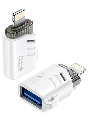 Адаптер usb-a female to lightning xo для iphone 6 белый