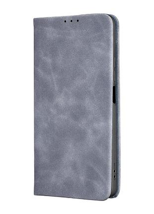 Чехол flip case полистирол противоударный для redmi note 13 4g серый