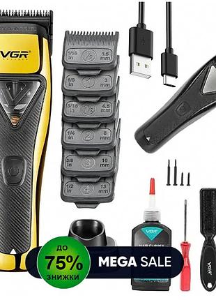 Машинка для стрижки vgr v-015: 6 магнитных насадок, аккумулятор / профессиональный триммер для стрижки
