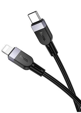 Кабель hoco x109 silicone 2.4a lightning для iphone 3 м чорний