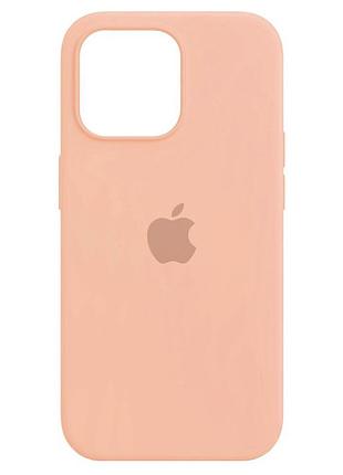 Чехол силиконовый противоударный для iphone 14 plus защита камеры розовый песок
