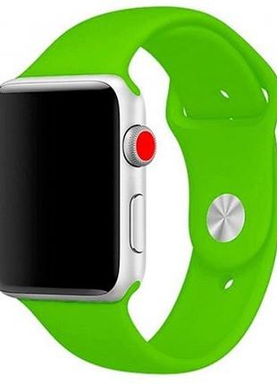 Силиконовый ремешок для apple watch 42mm/44mm/45mm lime green салатовый