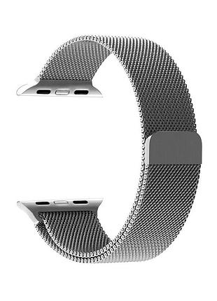 Ремешок apple watch из нержавеющей стали магнитный для моделей 42-49 мм серый