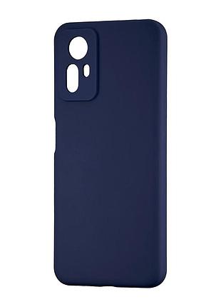 Чехол силиконовый противоударный для redmi note 12s 4g темно-синий