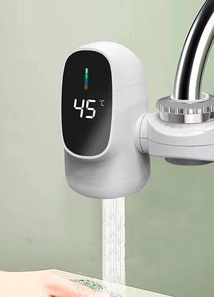 Проточный водонагреватель до 50 градусов с lcd экраном быстрый нагрев воды для кухни дачи и ванной комнаты