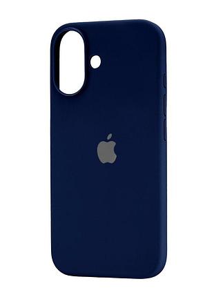 Чохол silicone case full cover протиударний для iphone 16 темно-синій