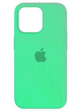 Чехол силиконовый противоударный для iphone 14 plus защита камеры мятный