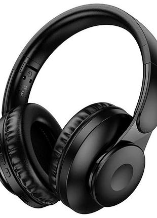 Наушники bluetooth hoco w45 с магнитным креплением для смартфонов черные