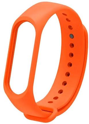 Ремешок силиконовый противоударный для mi band 3/4 цвет танжерин