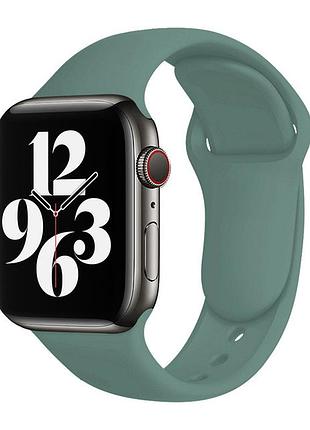 Силиконовый ремешок для apple watch 42mm/44mm/45mm pine green зеленый