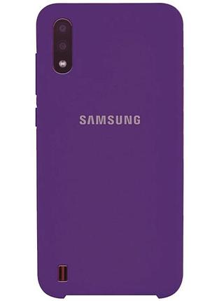 Чехол silicone case для samsung premium a01 purple (14) фиолетовый
