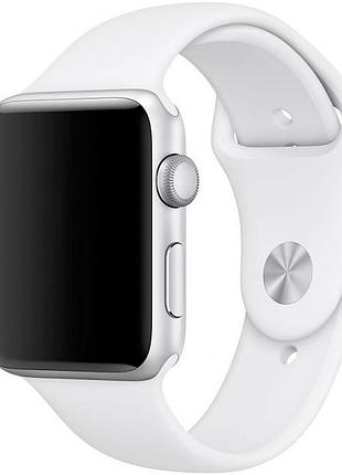 Силиконовый ремешок для apple watch 42mm/44mm/45mm white белый
