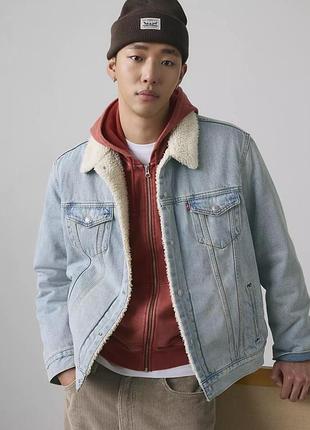 Джинсова куртка шерпа чоловіча levi's® premium оригінал нова