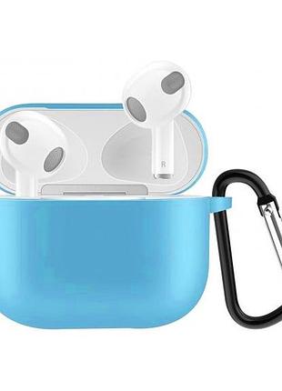 Чехол silicone soft case carabine airpods 3 (02) sea blue