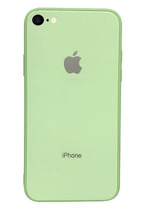 Чохол скляний glass case для iphone 7 (09) mint зелений