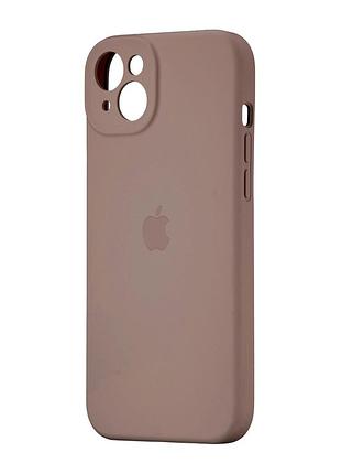 Чехол gel silicone case защита камеры для iphone 14 plus бежевый