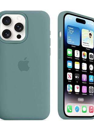 Чехол kassel silicone full case protective для iphone 16 pro с микрофиброй зеленый cactus