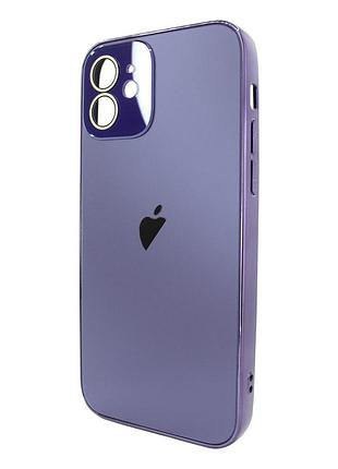 Чехол для iphone 11 ag-pc glass ультратонкий защитный аксессуар глубокий фиолетовый цвет