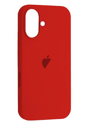 Чохол для iphone 16 plus силіконовий червоний для захисту та стильного оформлення телефона