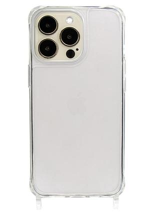 Чехол прозрачный для iphone 13 pro max защитный аксессуар с функцией крепления strap