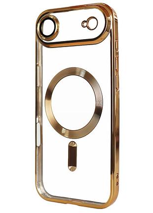 Чехол shining с magsafe для iphone 17 air золотой противоударный аксессуар для защиты телефона