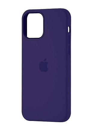 Чехол силиконовый magsafe противоударный для iphone 12/12 pro аметист