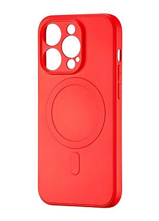Чехол tpu magsafe защита камеры для iphone 14 pro красный