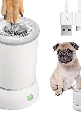 Лапомийка автоматична pet foot wash, від usb/лампа мийка із силіконовими щетинками/ мийка для лап собак