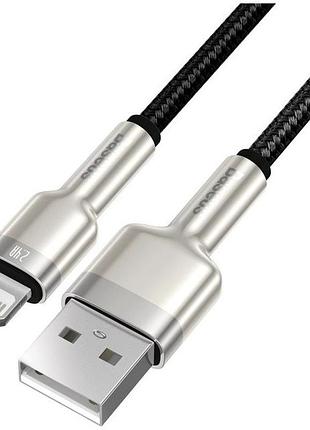 Кабель baseus cafule 2м lightning 2.4a для iphone черный 2