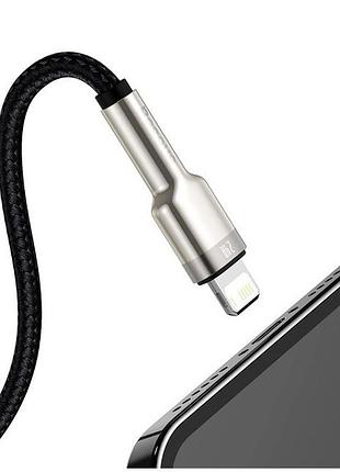 Кабель baseus cafule 2м lightning 2.4a для iphone черный 6
