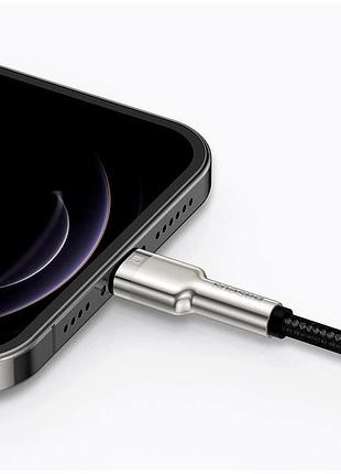 Кабель baseus cafule 2м lightning 2.4a для iphone черный 8