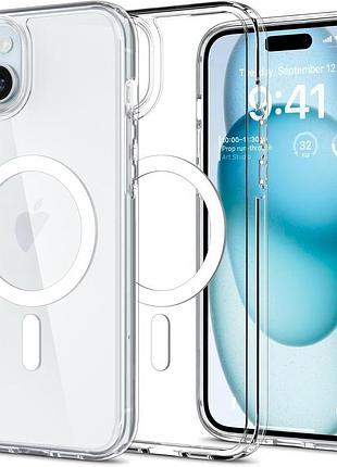 Чохол прозорий nofelet clear case з magsafe для iphone 14 13 захист від ударів і подряпин