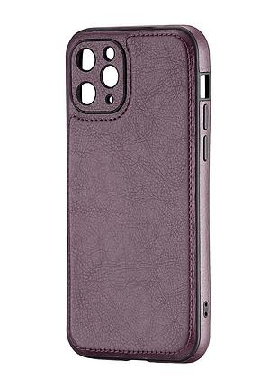 Чехол jinduka leather tpu защита камеры для iphone 11 pro фиолетовый