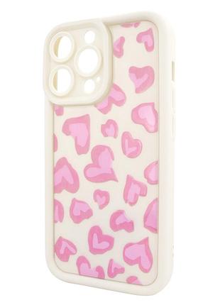 Чехол для iphone 14 pro max pretty things розовый с сердечками для защиты и стиля телефона
